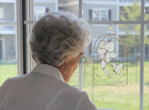 Elderly woman at the window