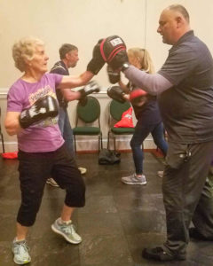 boxing demo at art of aging event
