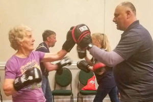 boxing demo at art of aging event