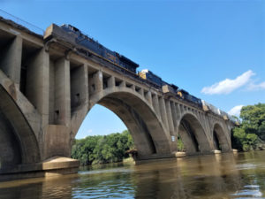 train on bridge over the rappahannock river